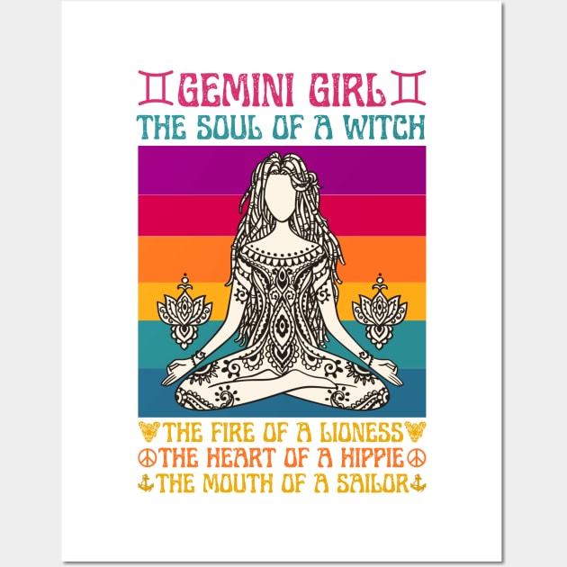 Gemini Girl Facts Gemini Girl Astrology Sign Wall Art by JustBeSatisfied